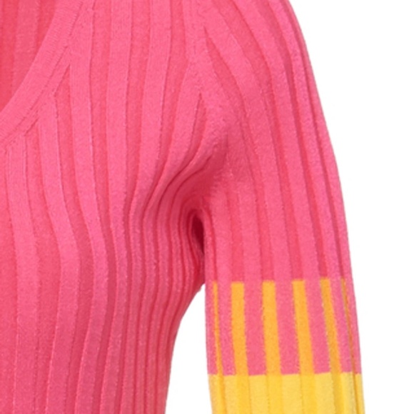 NWOT Prabal Gurung Colorblock Ribbed-Knit Midi Dress  (small size, never worn) - Picture 6 of 8